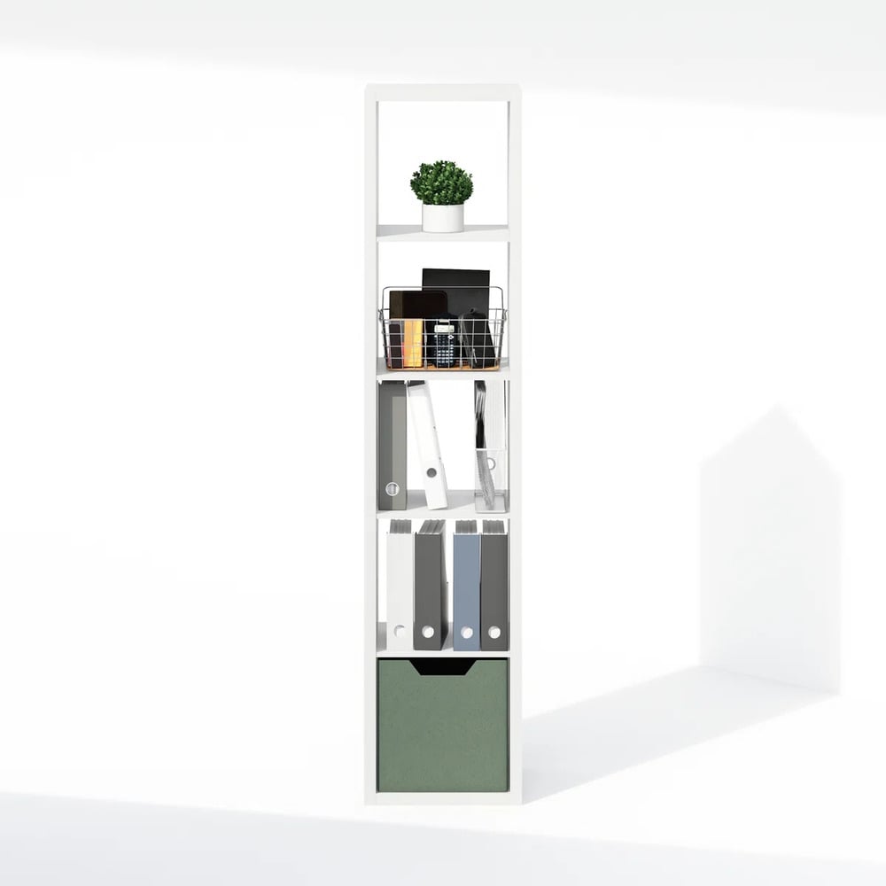 ESTANTE MODERNO 5 ESPACIOS 37 CM KENGO BLANCO RYR MUEBLES - 4