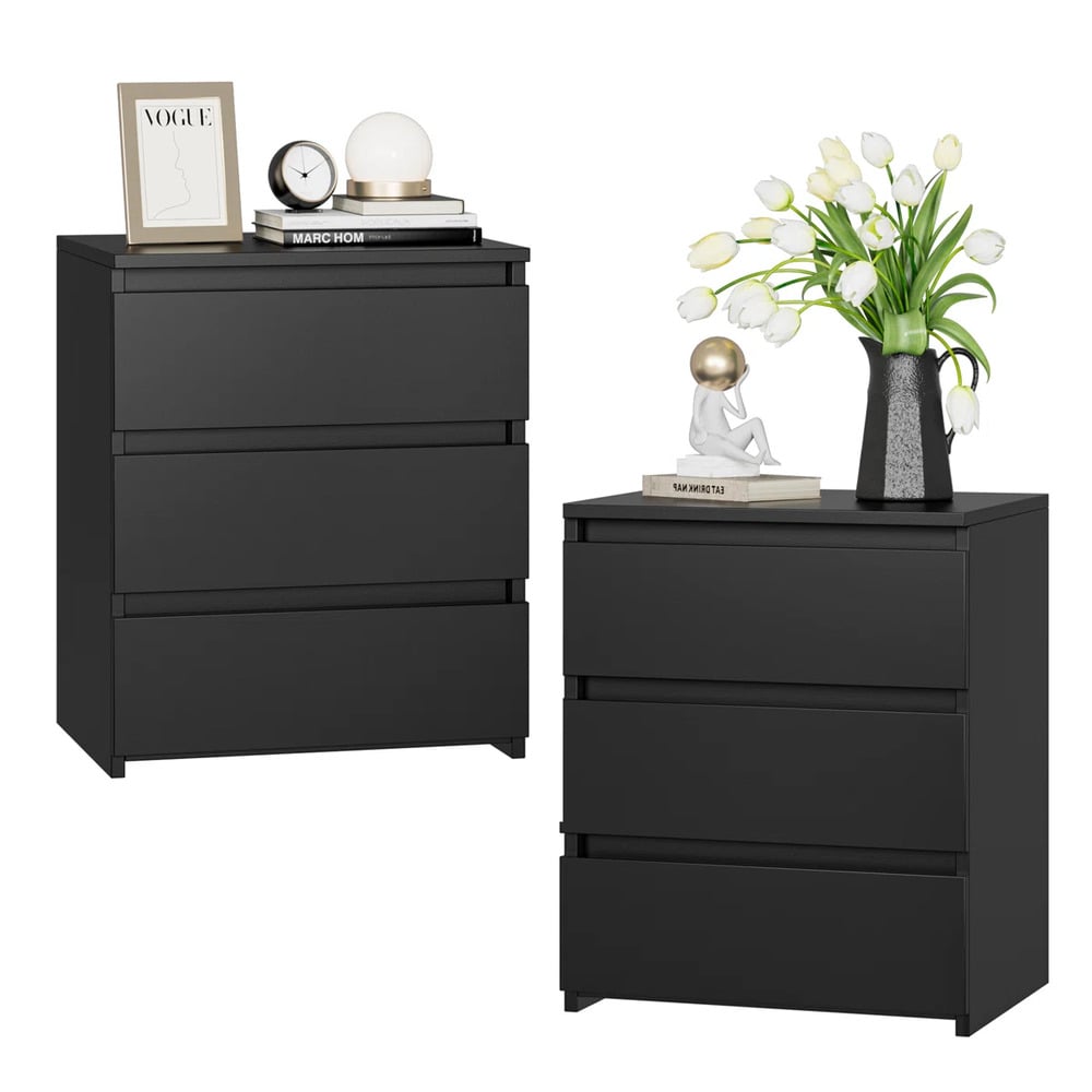 PACK 2 VELADORES MODERNO MATT NEGRO RYR MUEBLES - 2