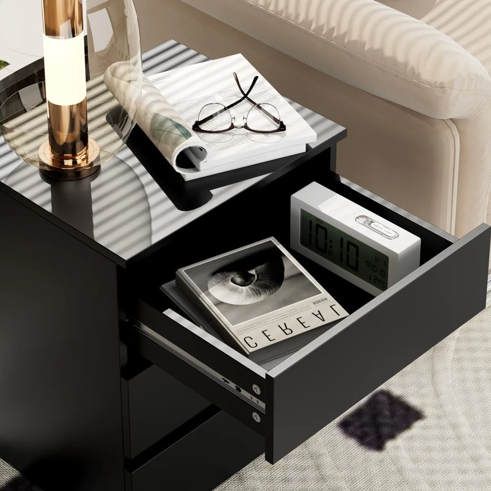 PACK 2 VELADORES MODERNO MATT NEGRO RYR MUEBLES - 3