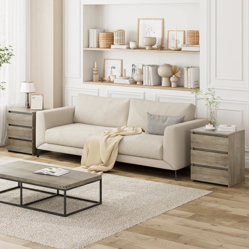 PACK 2 VELADORES MODERNO MATT CEMENTO RYR MUEBLES - 2