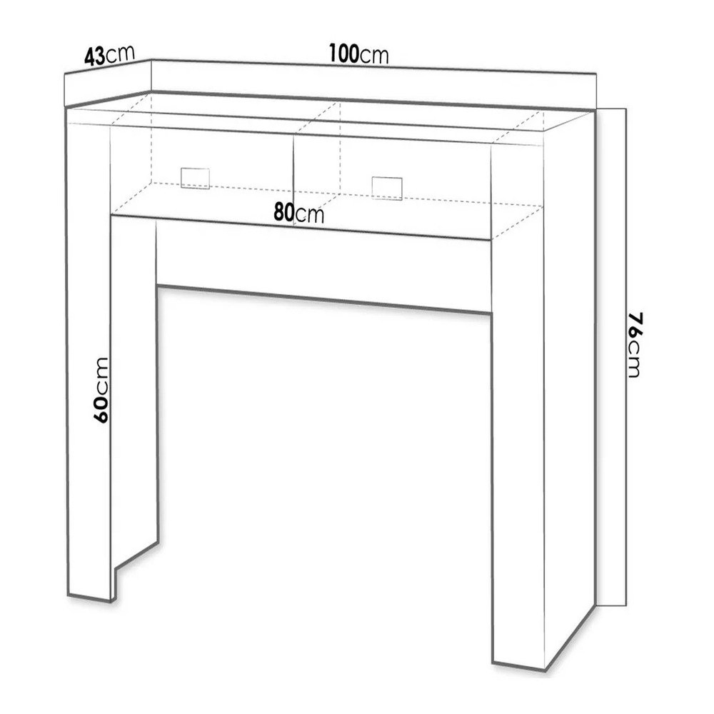 MESA CONSOLA MODERNO STEVE MIEL RYR MUEBLES - 3