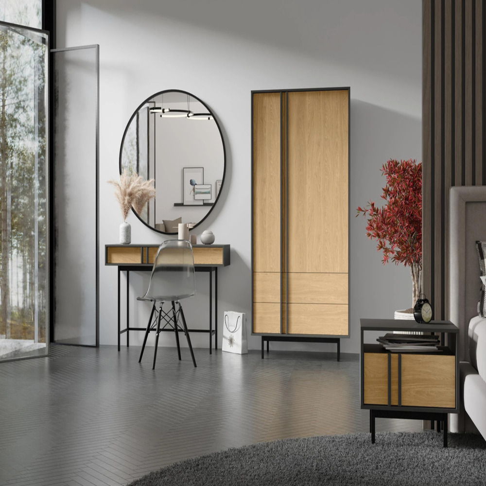 MESA CONSOLA MODERNO ANGIE PANELA Y NEGRO RYR MUEBLES - 3