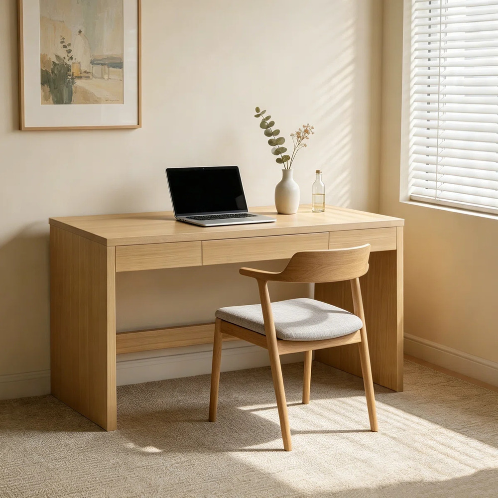 ESCRITORIO MODERNO PAZZA 3 CAJONES ROVERE RYR MUEBLES - 1
