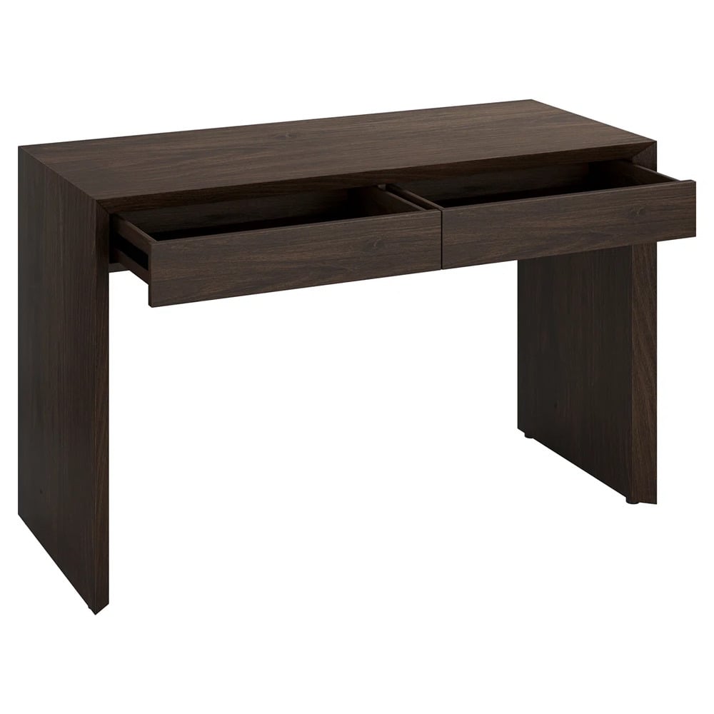 ESCRITORIO MODERNO GABRIELA 2 CAJONES MARRÓN OSCURO RYR MUEBLES - 3