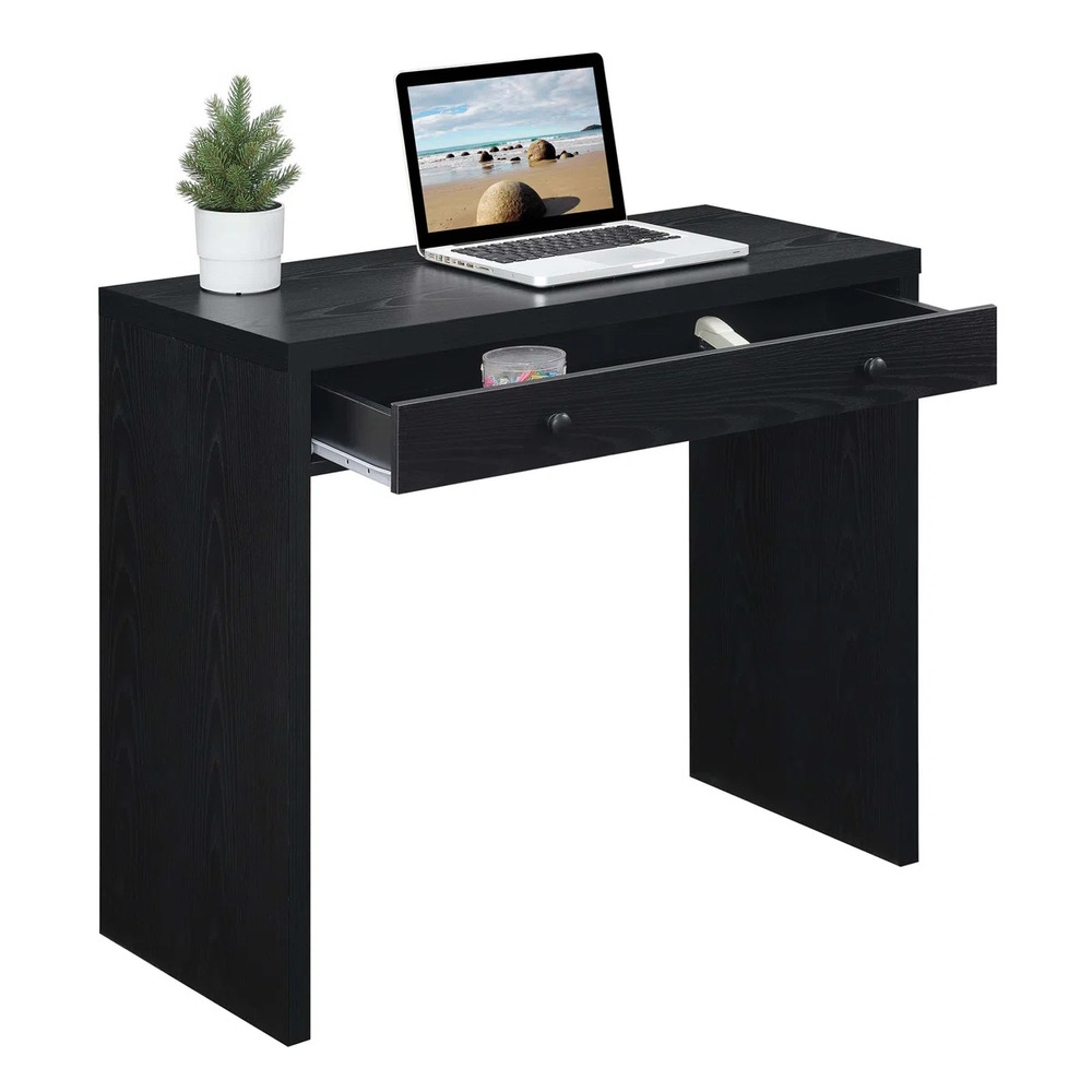 ESCRITORIO MODERNO ELVIRA 1 CAJÓN NEGRO RYR MUEBLES - 3