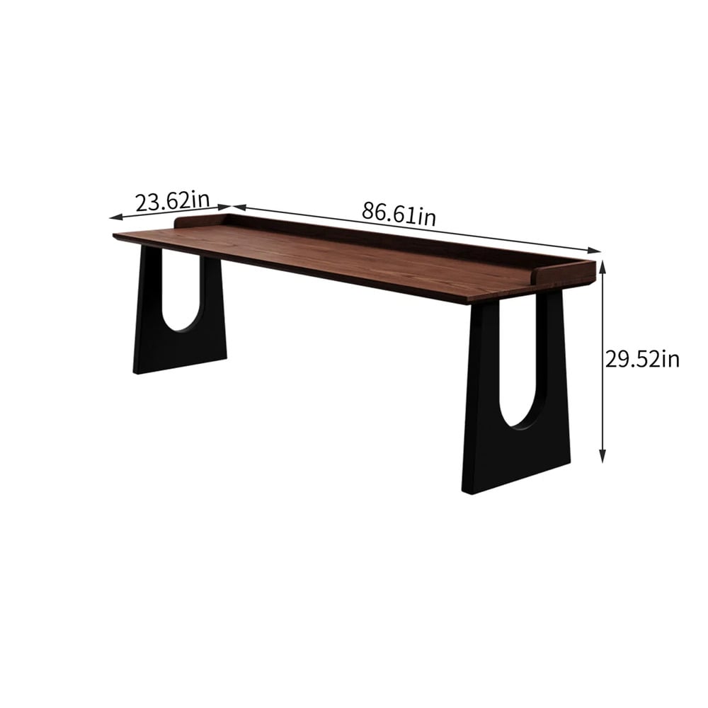 ESCRITORIO DE DISEÑO MODERNO MONIQUE 220 CM MARRÓN Y NEGRO RYR MUEBLES - 3