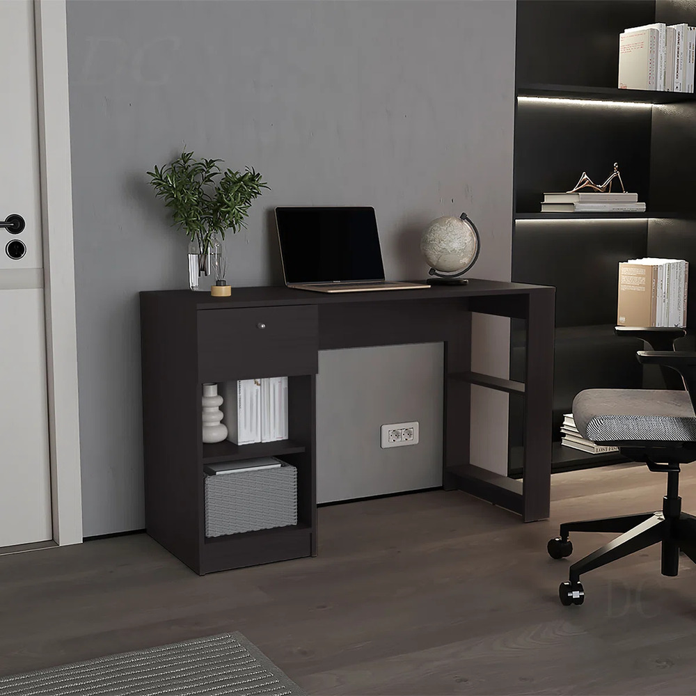 ESCRITORIO MODERNO NICOLAS 120 CM NEGRO RYR MUEBLES - 1