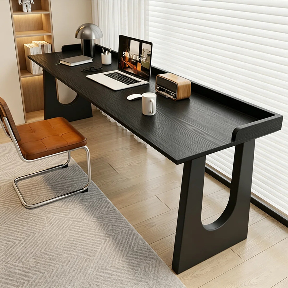 ESCRITORIO DE DISEÑO MODERNO MONIQUE 220 CM NEGRO RYR MUEBLES - 2