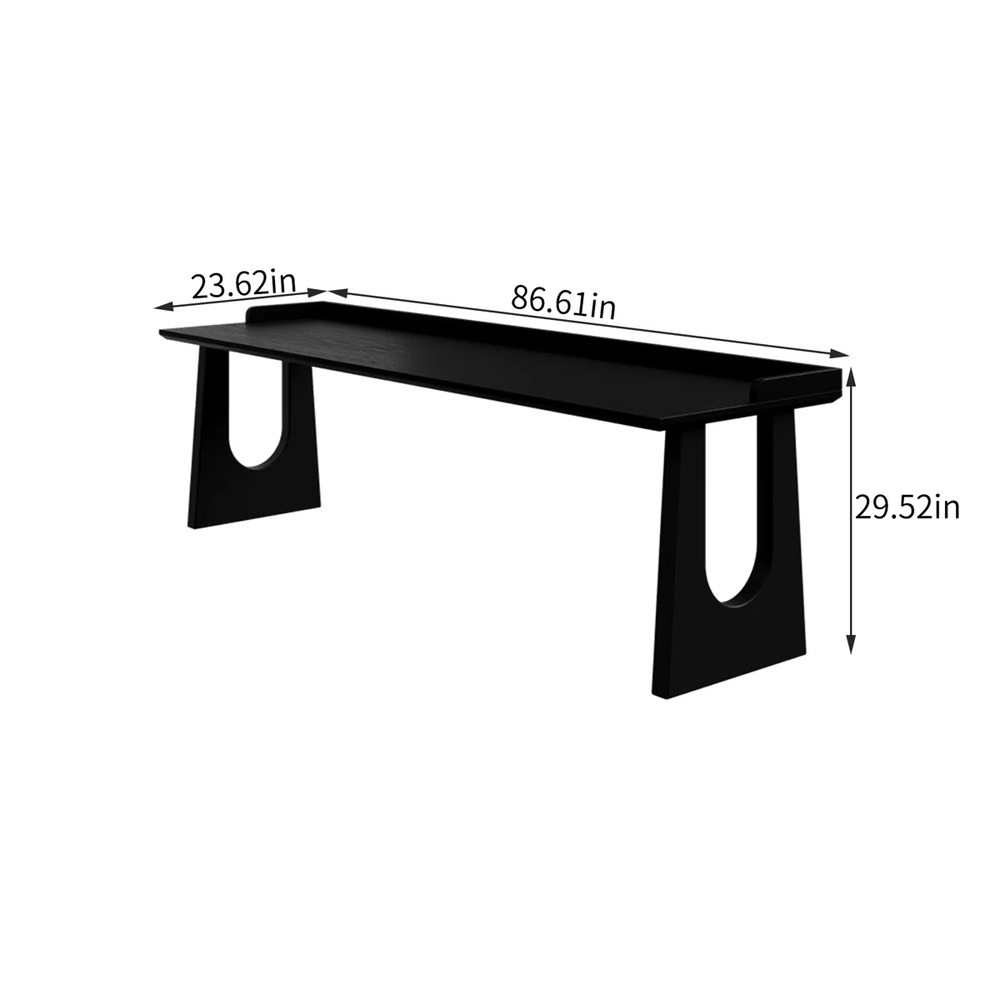 ESCRITORIO DE DISEÑO MODERNO MONIQUE 220 CM NEGRO RYR MUEBLES - 4
