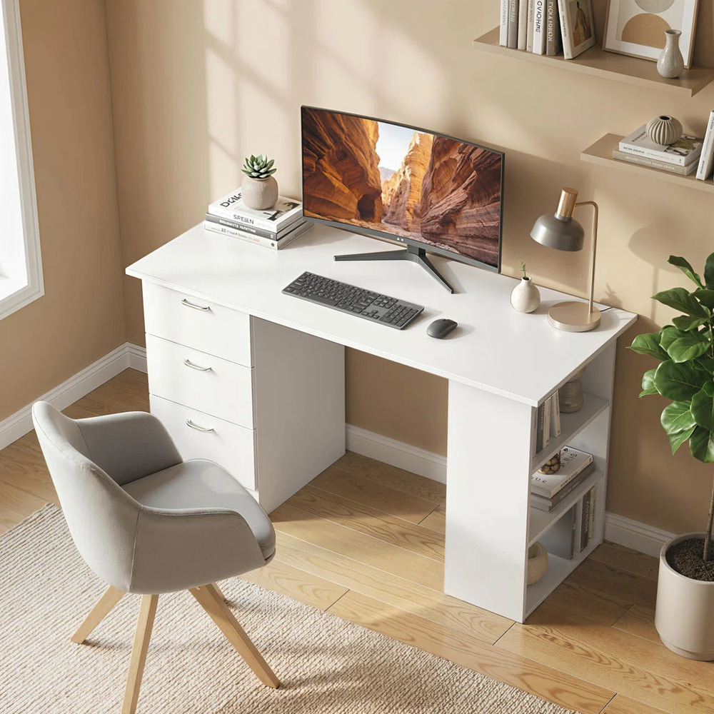 ESCRITORIO ORGANIZADOR MAPPI 3 CAJONES BLANCO RYR MUEBLES - 2