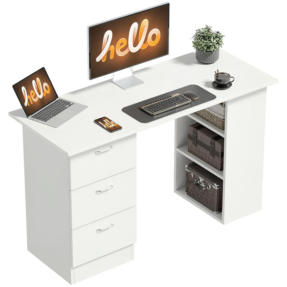 ESCRITORIO ORGANIZADOR MAPPI 3 CAJONES BLANCO RYR MUEBLES - 3