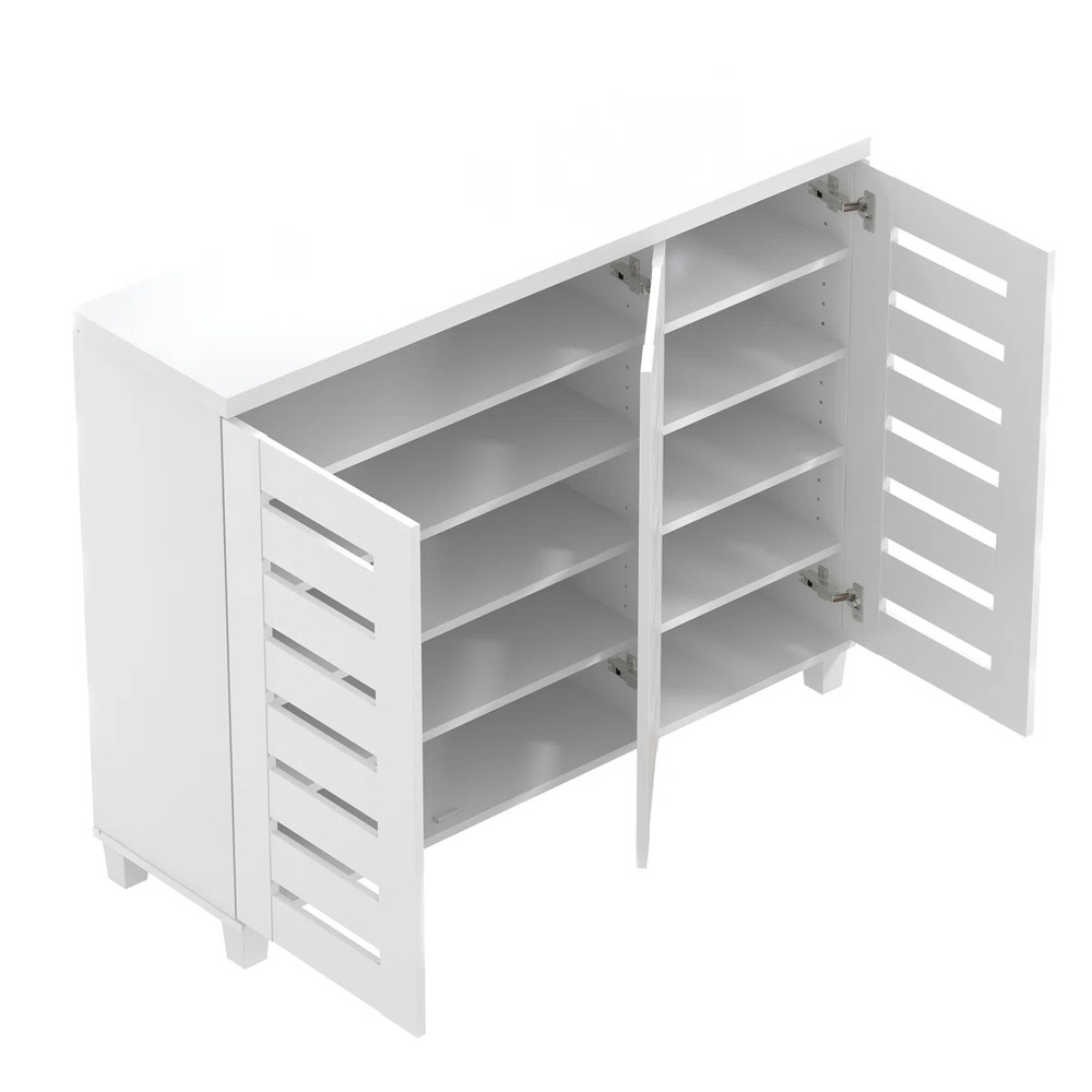 ZAPATERA MODERNA DELIA 3 PUERTAS BLANCO RYR MUEBLES - 2