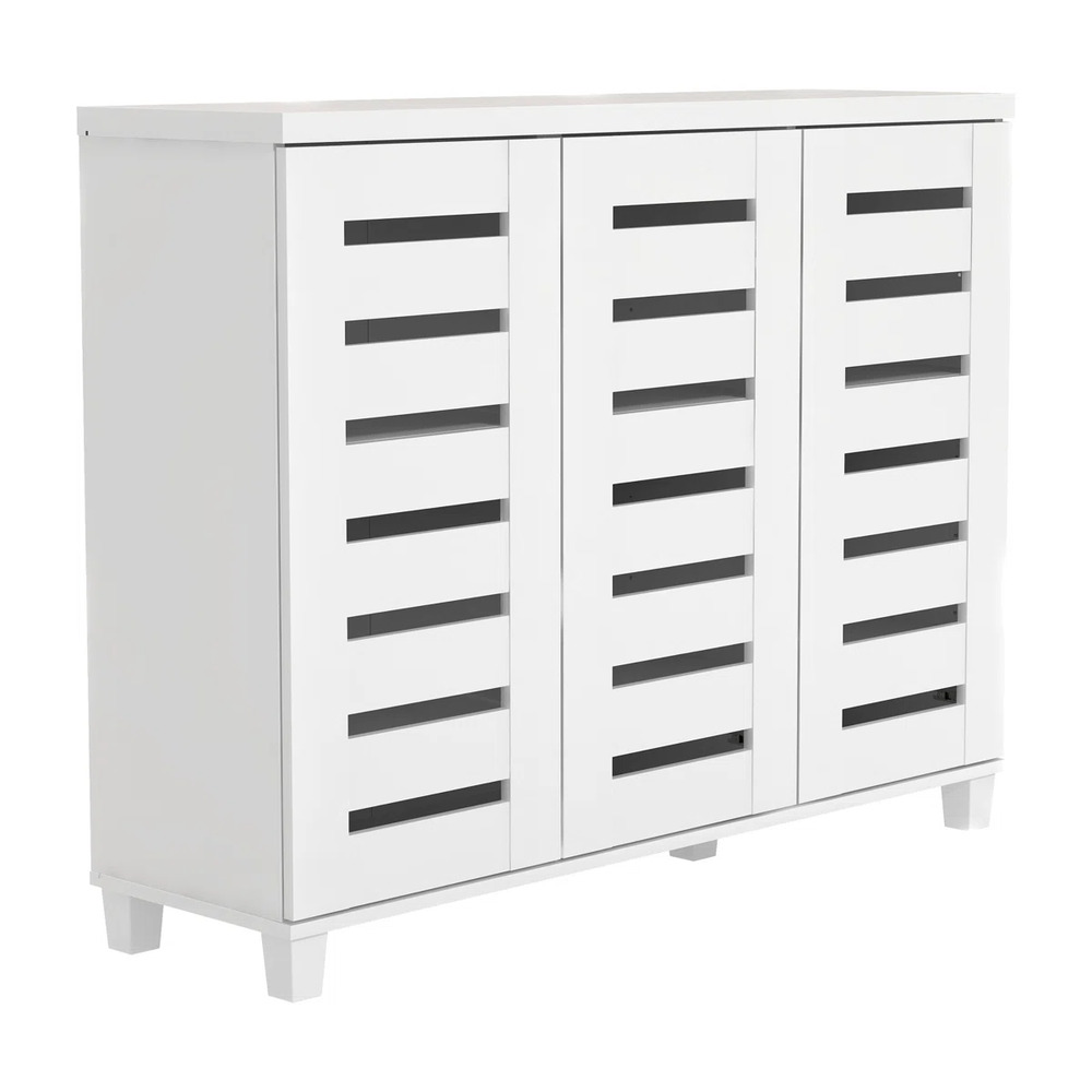 ZAPATERA MODERNA DELIA 3 PUERTAS BLANCO RYR MUEBLES - 3