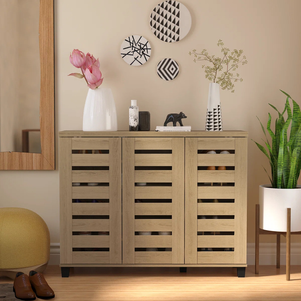 ZAPATERA MODERNA DELIA 3 PUERTAS ROVERE RYR MUEBLES - 3