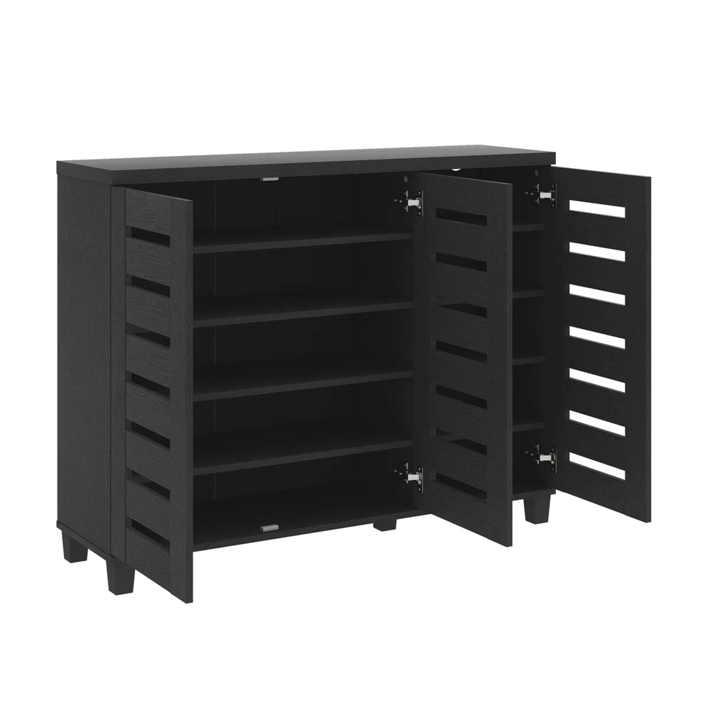 ZAPATERA MODERNA DELIA 3 PUERTAS NEGRO RYR MUEBLES - 2