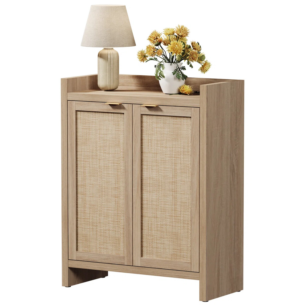 ZAPATERA NÓRDICA OFELIA ROVERE 2 PUERTAS CON RATÁN RYR MUEBLES - 3