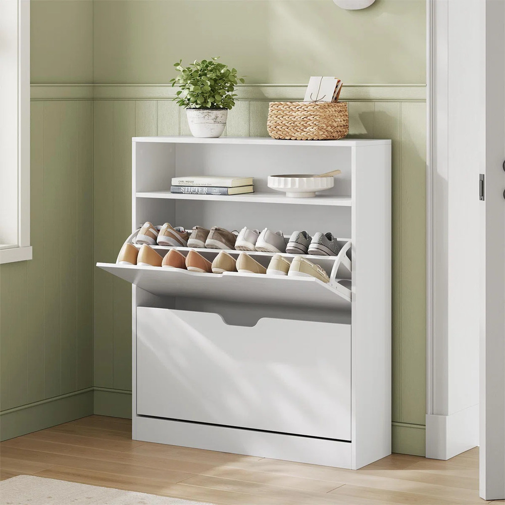 ZAPATERA MODERNA ESTRELLA BLANCO 1 PUERTAS RYR MUEBLES - 2
