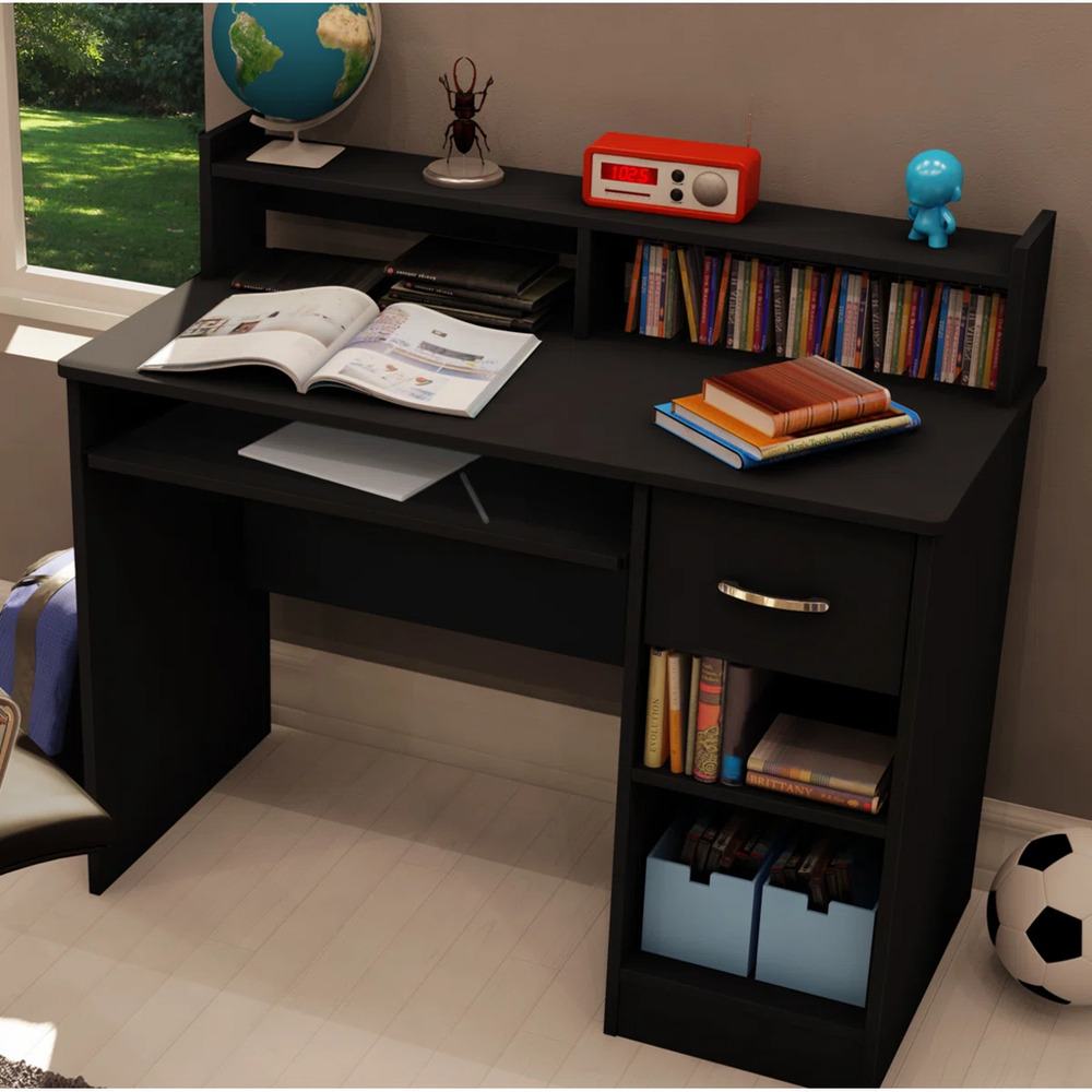 ESCRITORIO MODERNO DAG NEGRO RYR MUEBLES - 1