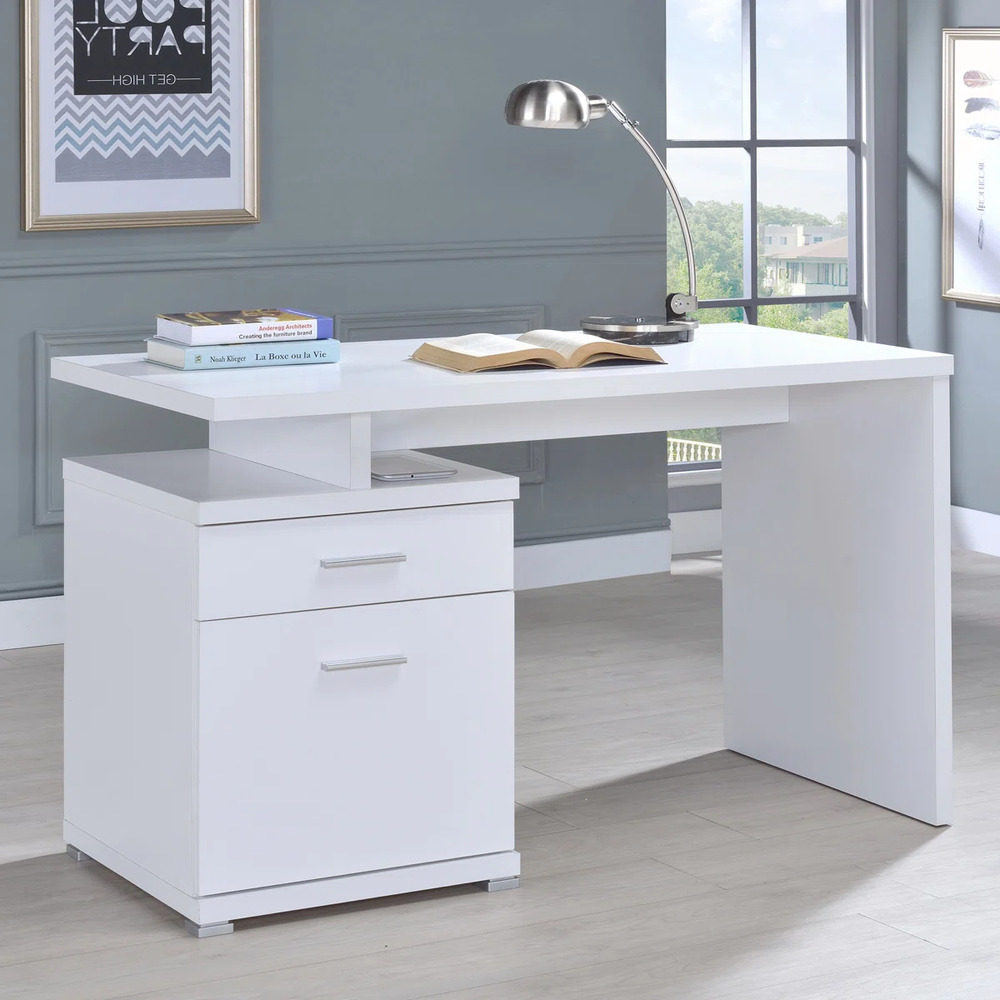 ESCRITORIO MODERNO RAYO BLANCO RYR MUEBLES - 1
