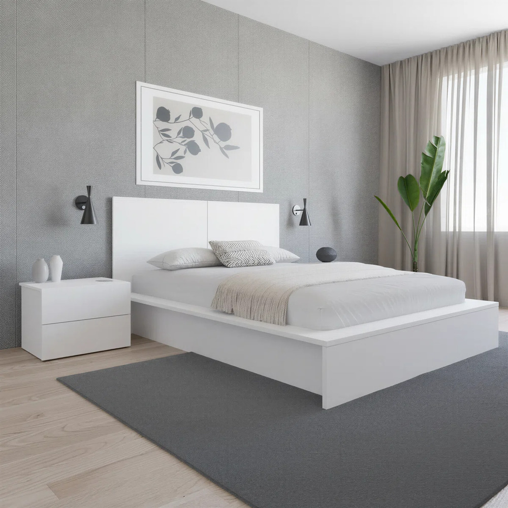 MESA DE NOCHE MODERNO ADAM BLANCO RYR MUEBLES - 4
