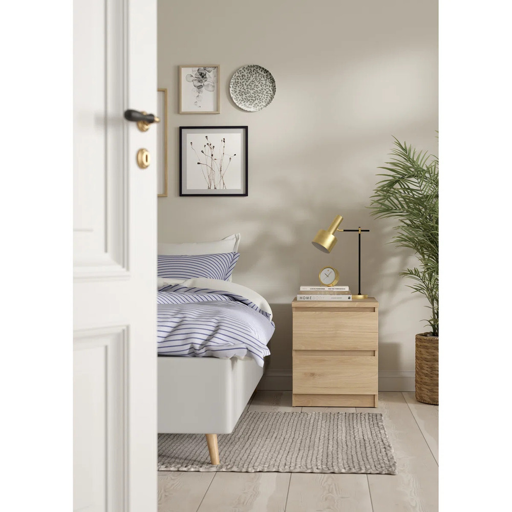 MESA DE NOCHE MODERNO KREE PANELA RYR MUEBLES - 4