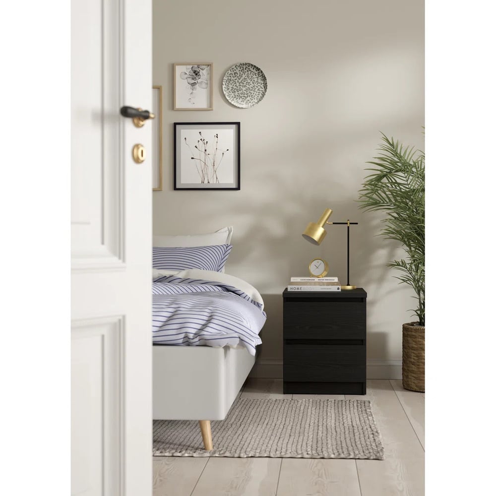 MESA DE NOCHE MODERNO KREE NEGRO RYR MUEBLES - 4