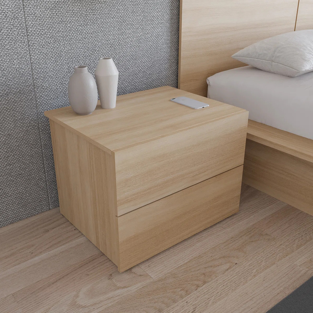 MESA DE NOCHE MODERNO ADAM MANZANO RYR MUEBLES - 1