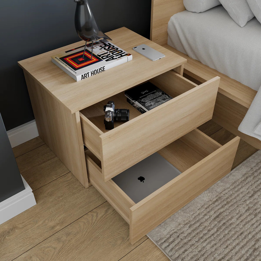 MESA DE NOCHE MODERNO ADAM MANZANO RYR MUEBLES - 2