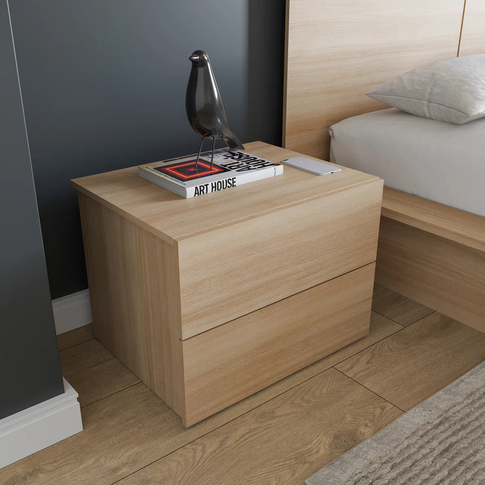 MESA DE NOCHE MODERNO ADAM MANZANO RYR MUEBLES - 3