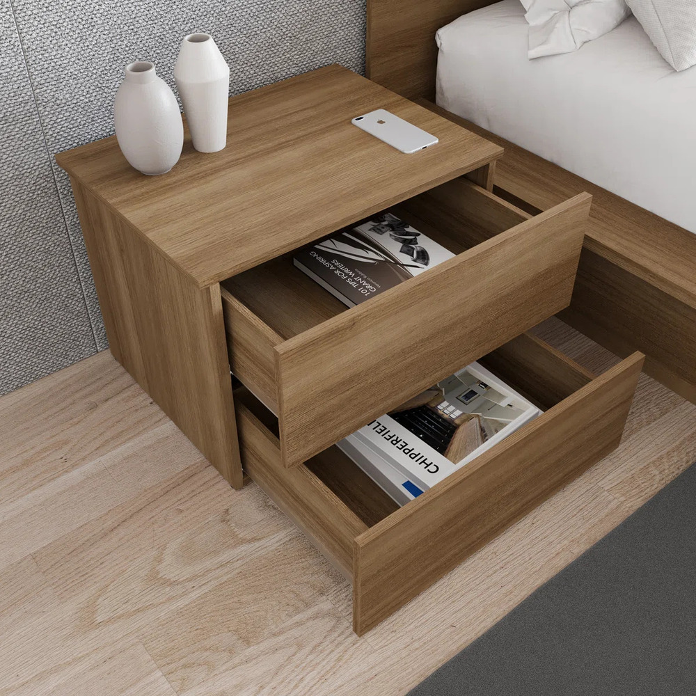 MESA DE NOCHE MODERNO ADAM PANELA RYR MUEBLES - 3