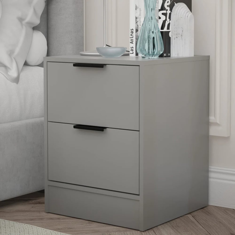 MESA DE NOCHE MODERNO HARRIET PLOMO RYR MUEBLES - 1