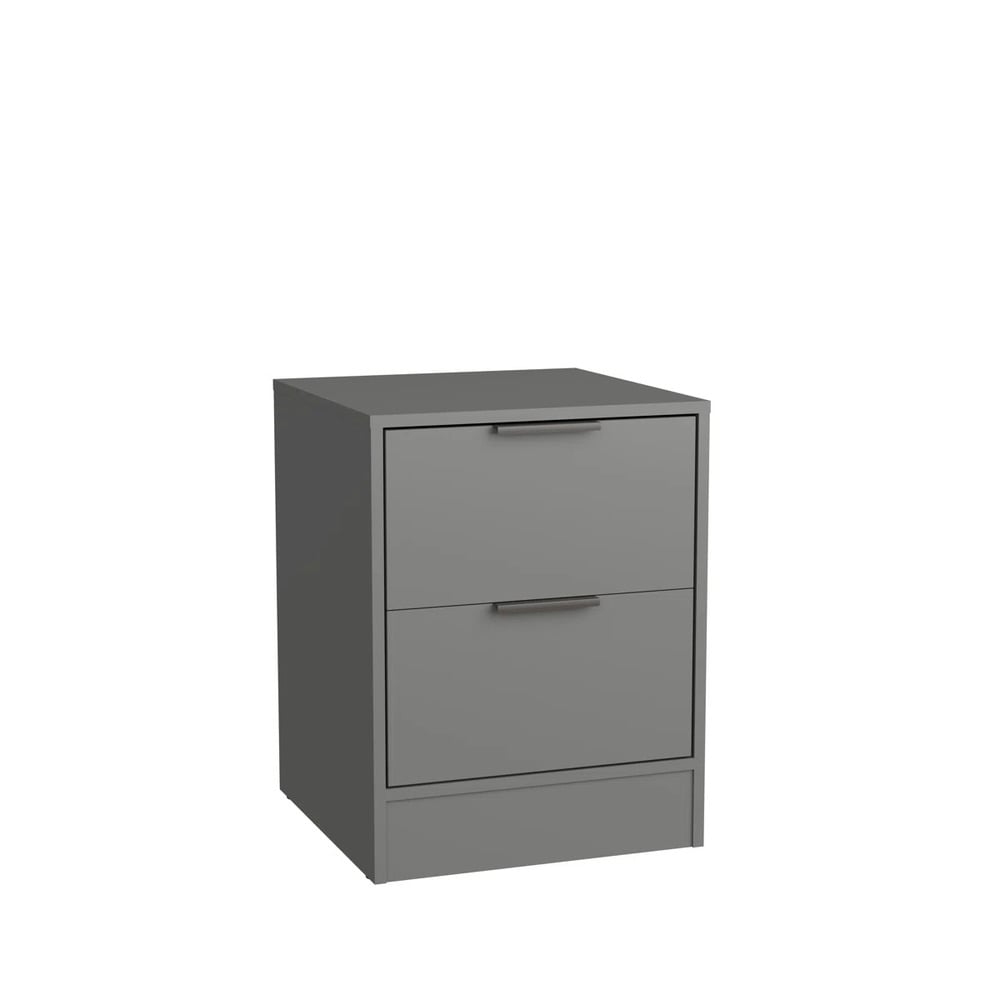 MESA DE NOCHE MODERNO HARRIET PLOMO RYR MUEBLES - 3