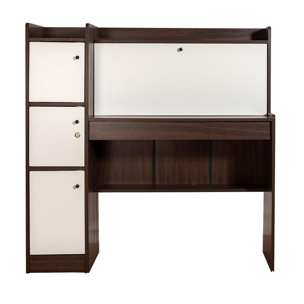 ESCRITORIO MODERNO JERRI MARRÓN Y BLANCO RYR MUEBLES - 2