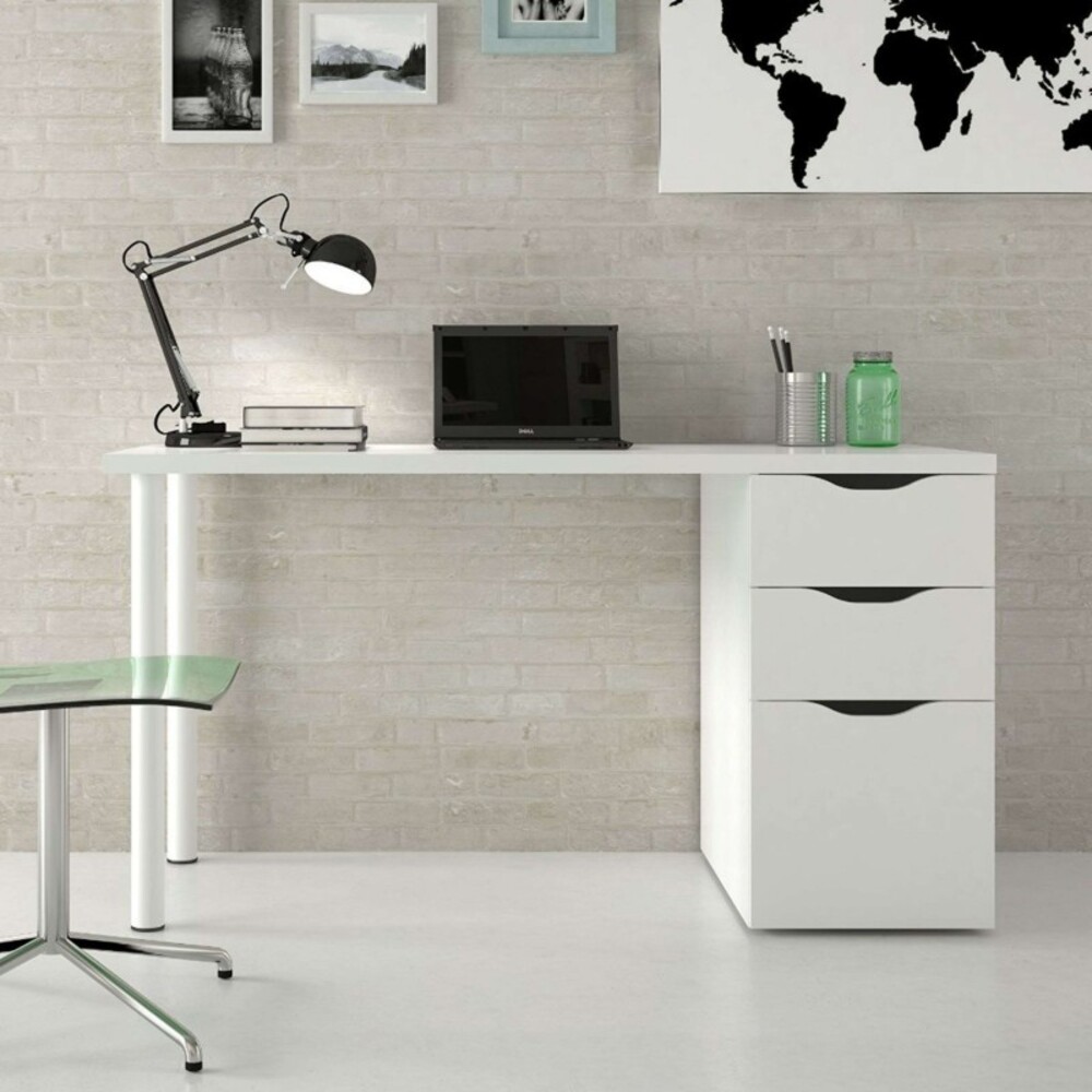 ESCRITORIO MODERNO VERA 138 CM BLANCO RYR MUEBLES - 1