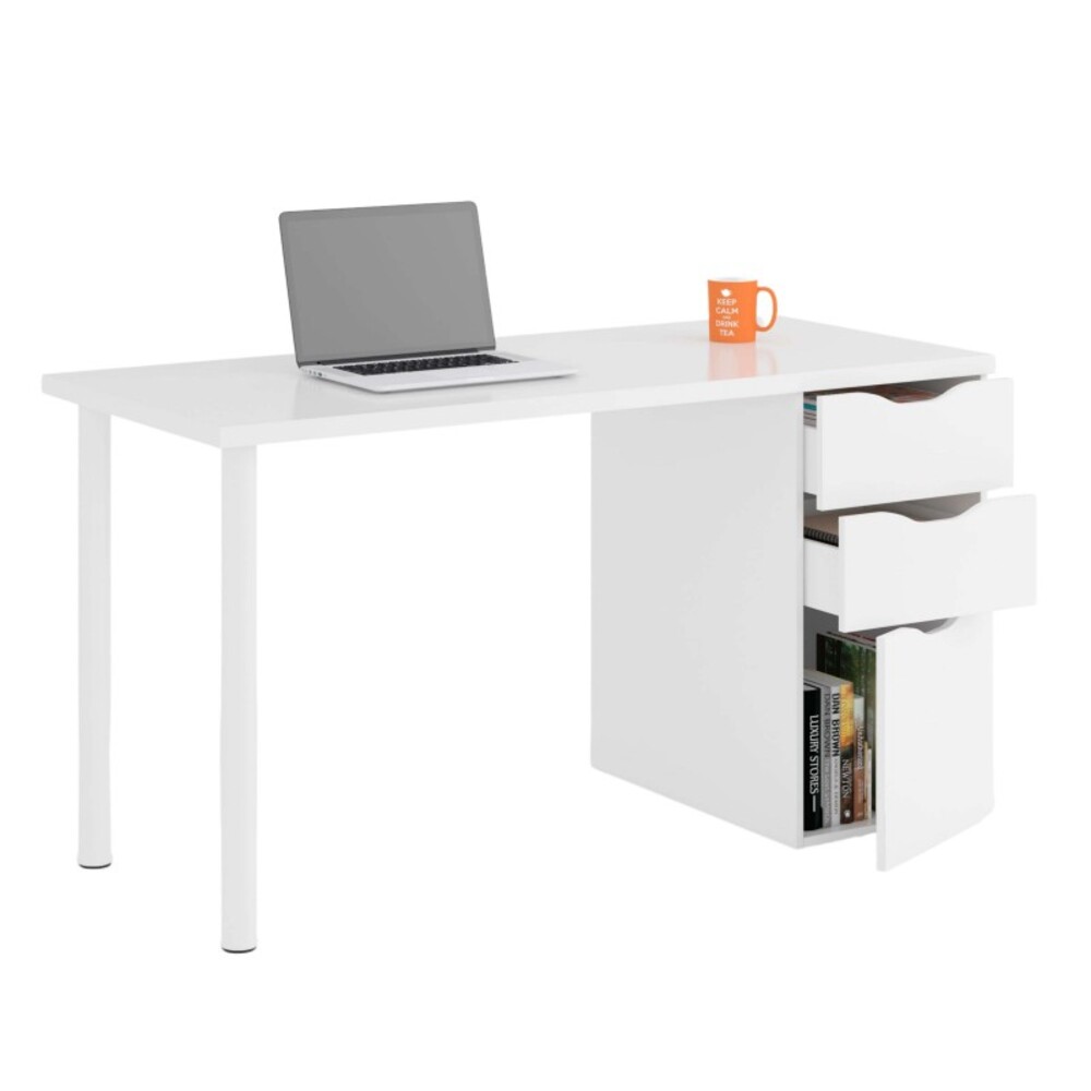 ESCRITORIO MODERNO VERA 138 CM BLANCO RYR MUEBLES - 2