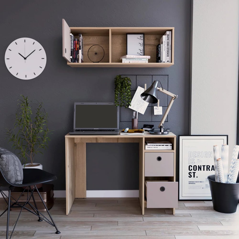 ESCRITORIO MODERNO FABIAN DUNA/GRIS RYR MUEBLES - 1