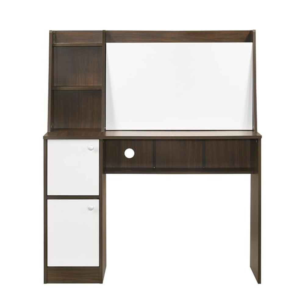 ESCRITORIO MODERNO BRIVIO MARRÓN Y BLANCO RYR MUEBLES - 2