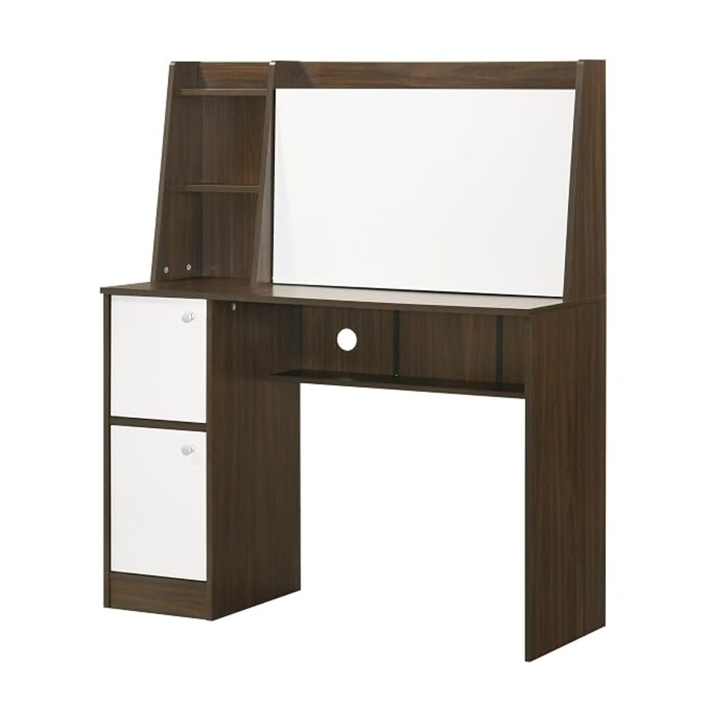 ESCRITORIO MODERNO BRIVIO MARRÓN Y BLANCO RYR MUEBLES - 3