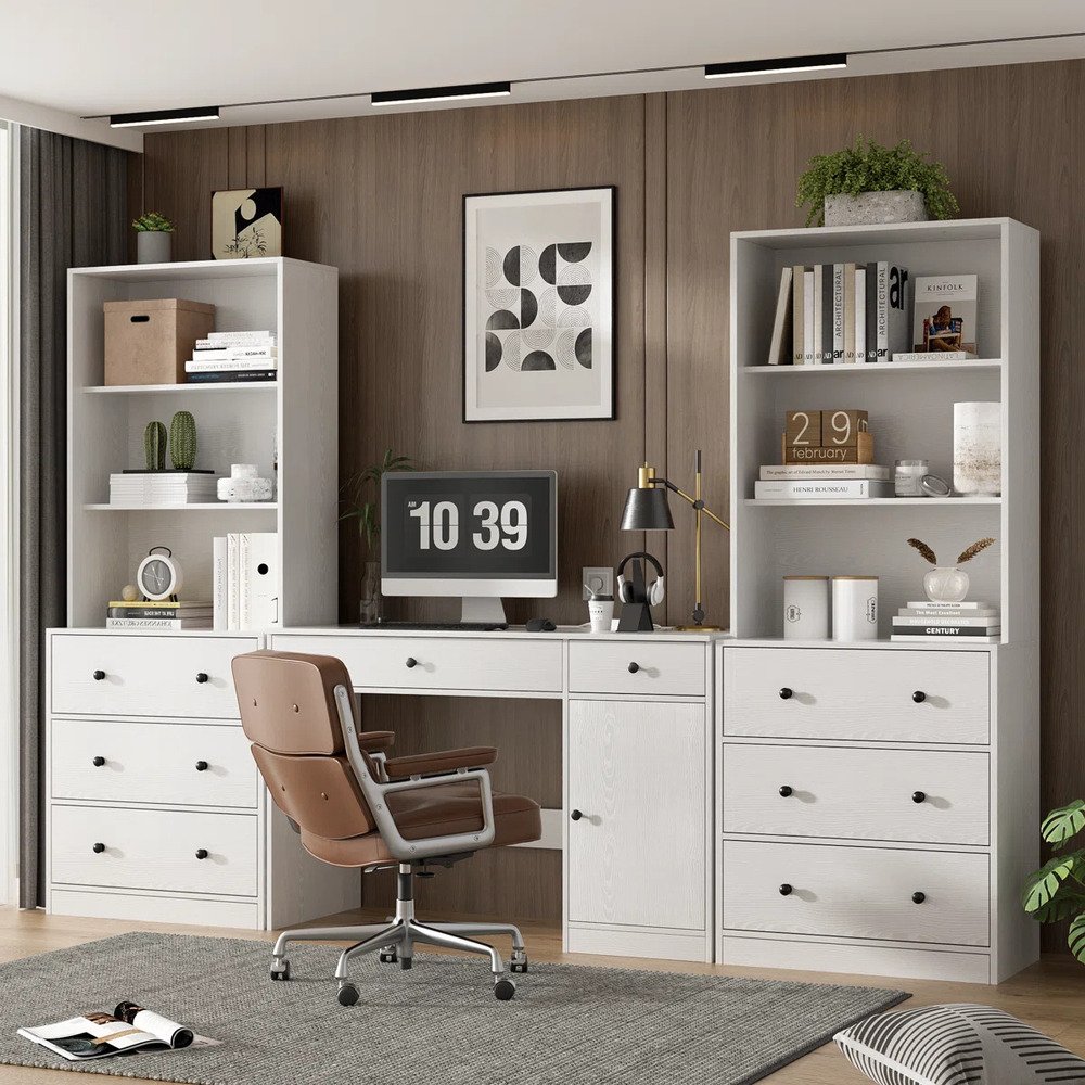 ESCRITORIO FLOTANTE MONTES 120 CM BLANCO RYR MUEBLES - 1