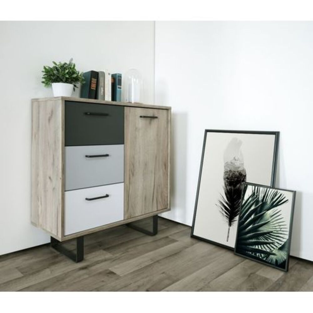 CÓMODA MODERNA FERNAN 80 CM MULTICOLOR RYR MUEBLES - 4