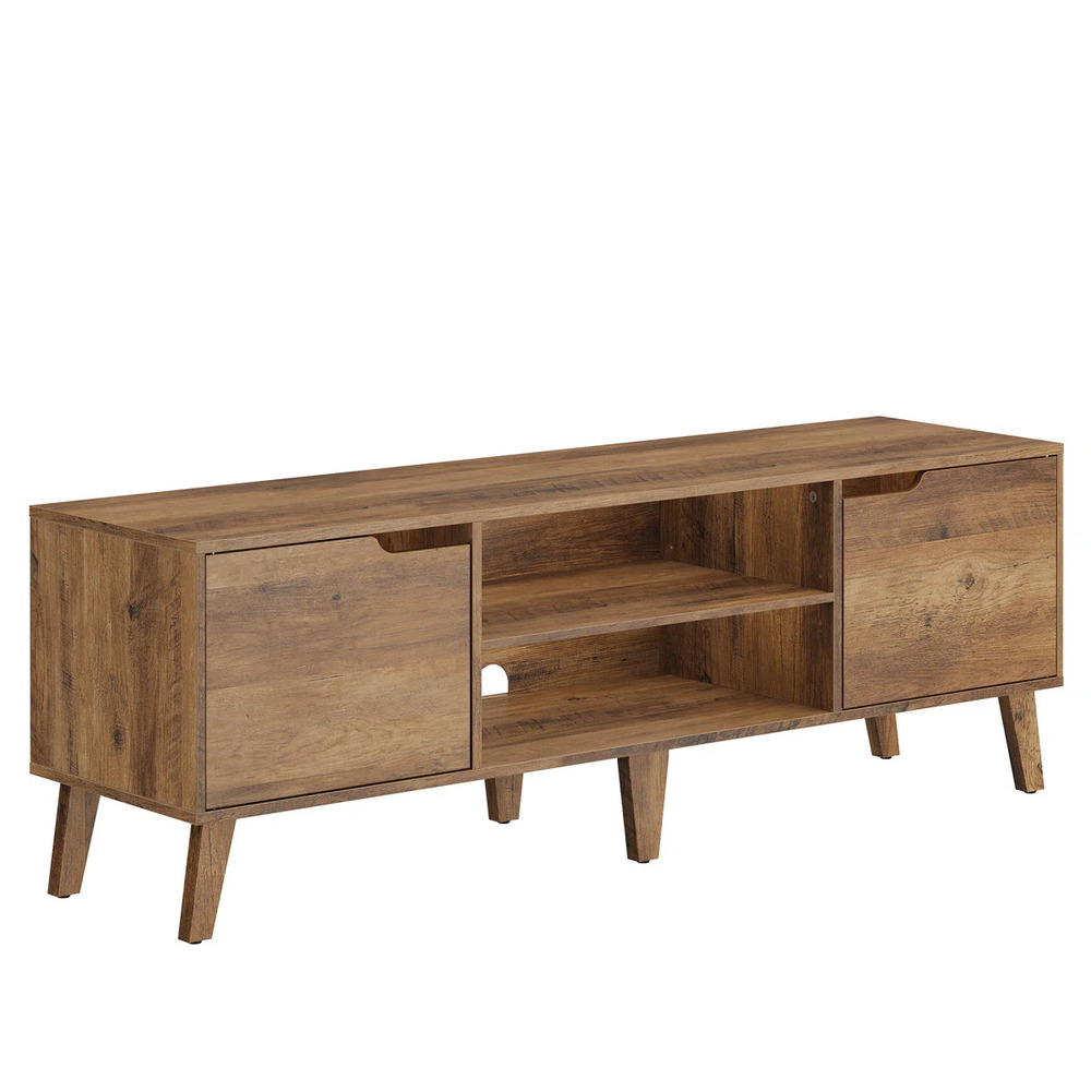 MESA DE TV MODERNA KAREN 2 PUERTAS MARRÓN RYR MUEBLES - 3
