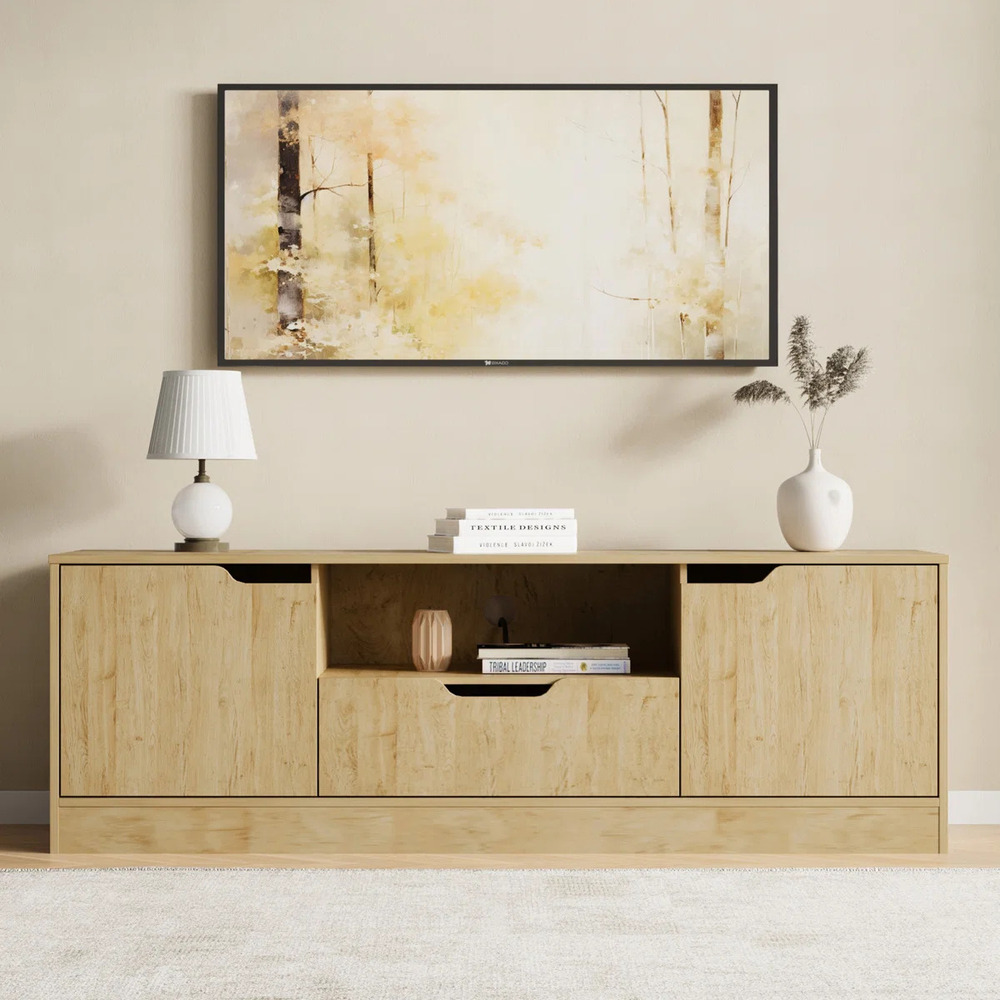 MESA DE TV MODERNA BETY 2 PUERTAS 1 CAJÓN DUNA RYR MUEBLES - 1