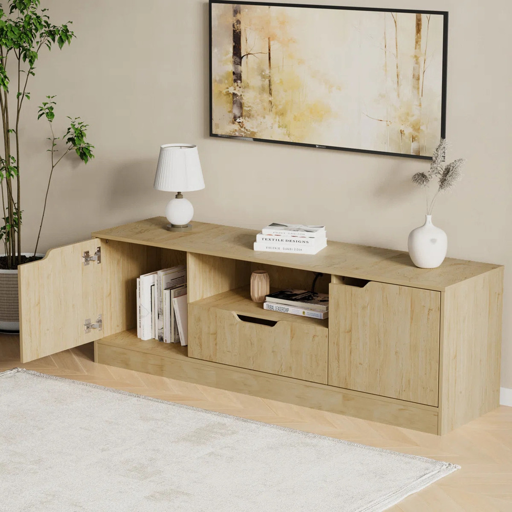 MESA DE TV MODERNA BETY 2 PUERTAS 1 CAJÓN DUNA RYR MUEBLES - 2