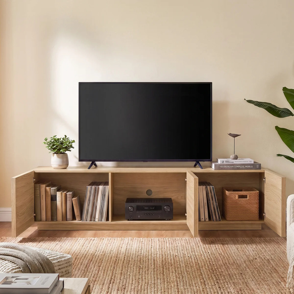 MESA DE TV MODERNA ZAVALA 3 PUERTAS DUNA RYR MUEBLES - 2