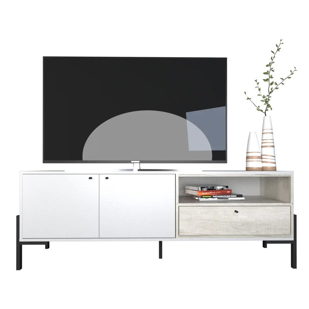 MESA DE TV MODERNA VICENTE BLANCO Y ARTIKO RYR MUEBLES - 2