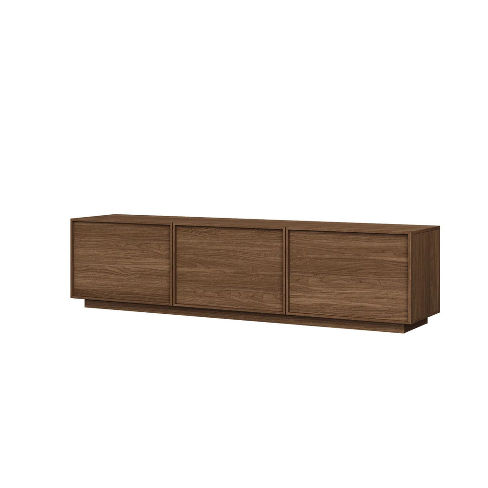 MESA DE TV MODERNA ZAVALA 3 PUERTAS MARRÓN RYR MUEBLES - 3