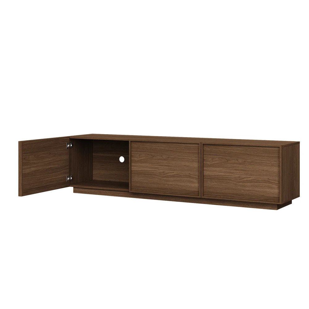 MESA DE TV MODERNA ZAVALA 3 PUERTAS MARRÓN RYR MUEBLES - 4