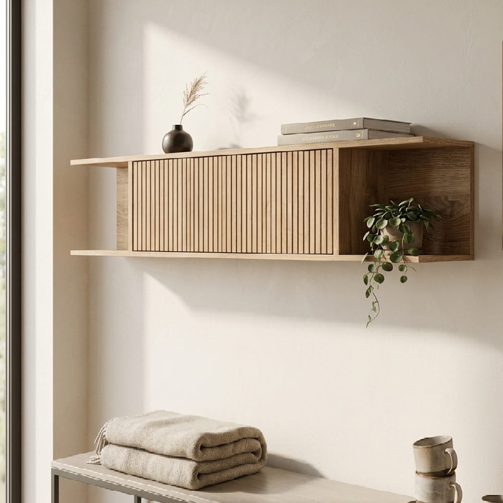 ESTANTE FLOTANTE RENI 1 PUERTA DUNA RYR MUEBLES - 1