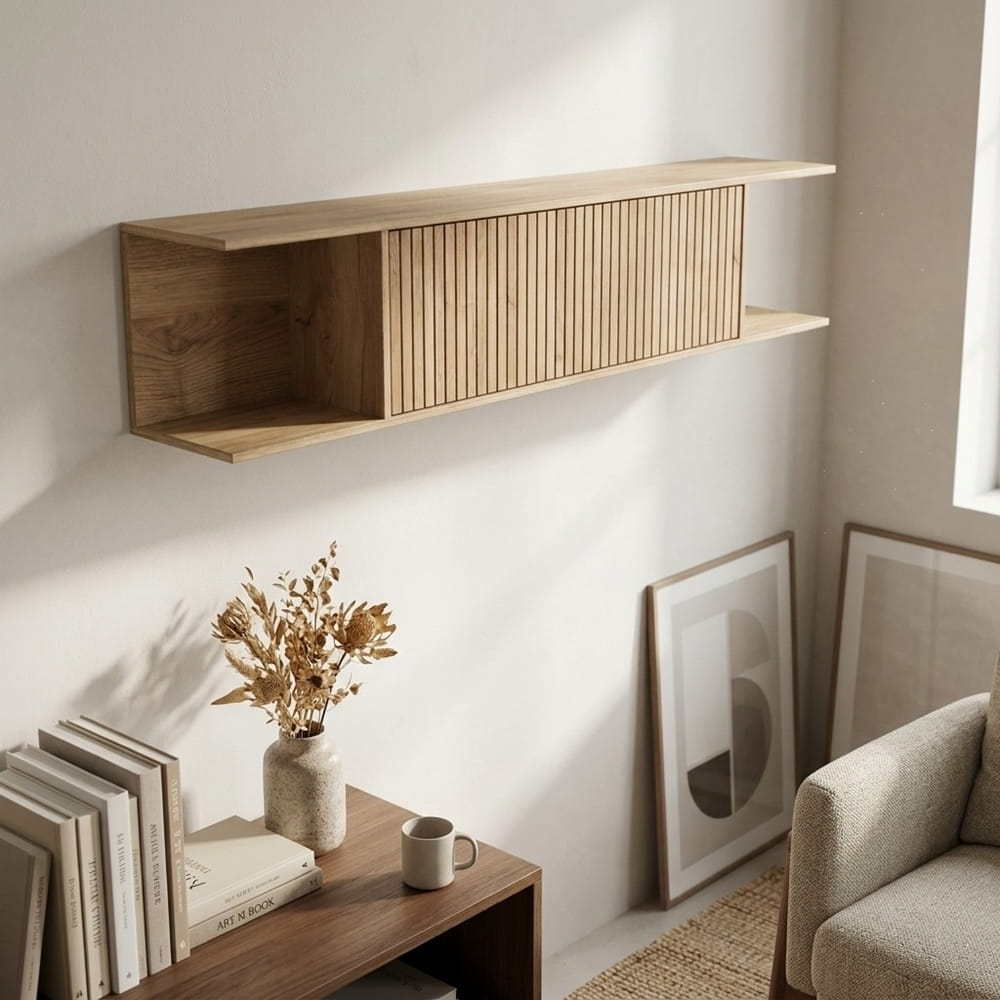 ESTANTE FLOTANTE RENI 1 PUERTA DUNA RYR MUEBLES - 2