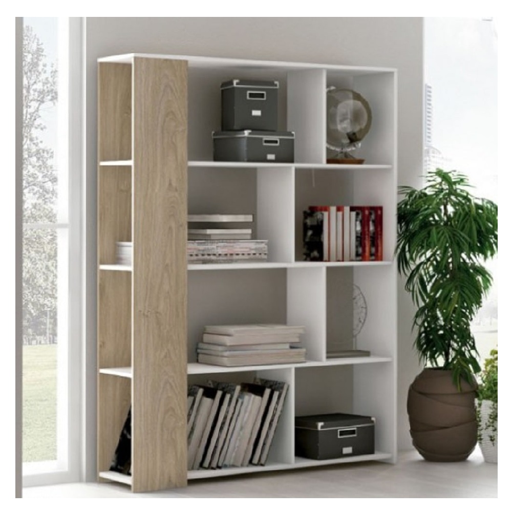 ESTANTE LIBRERO ABIERTO KATIA 4 NIVELES BLANCO Y DUNA RYR MUEBLES - 2